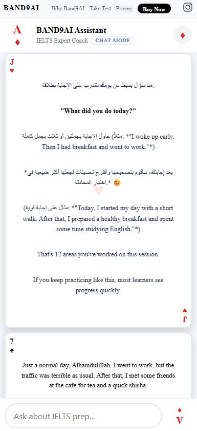 Band9AI judgment-free English simulation—confidence over correction for international IELTS learners Mustafa Darras